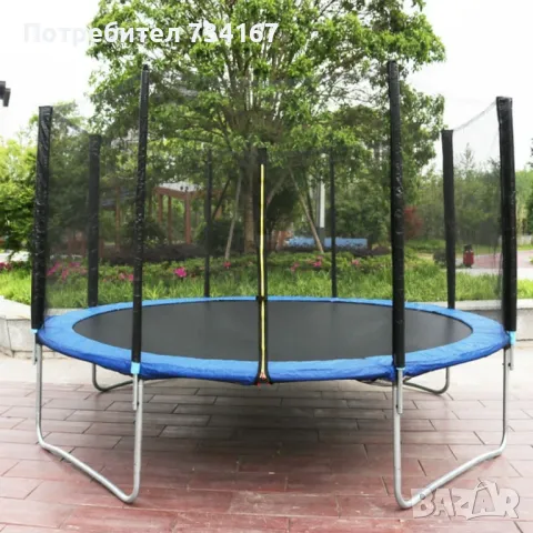 Ултра здрав портативен батут със защитна мрежа батут с размер 2,44 м. в диаметър