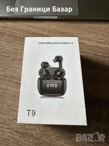 Нови Bluetooth 5.0 TWS Слушалки T9 HD Stereo Микрофон LED Заряден Калъф