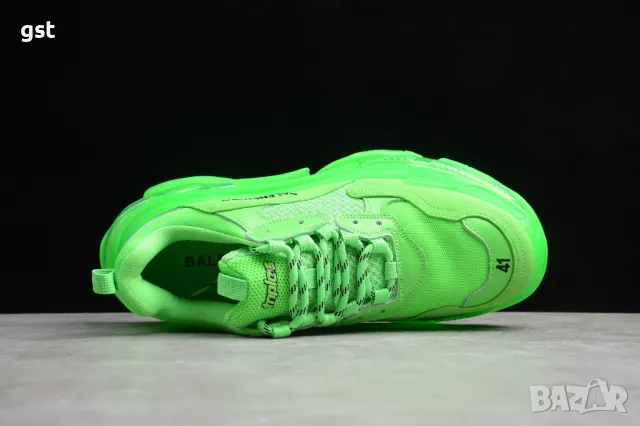 BALENCIAGA Triple S Ultra Green 💚 Баленсиага Маратонки Унисекс Редки , снимка 4 - Маратонки - 49946315