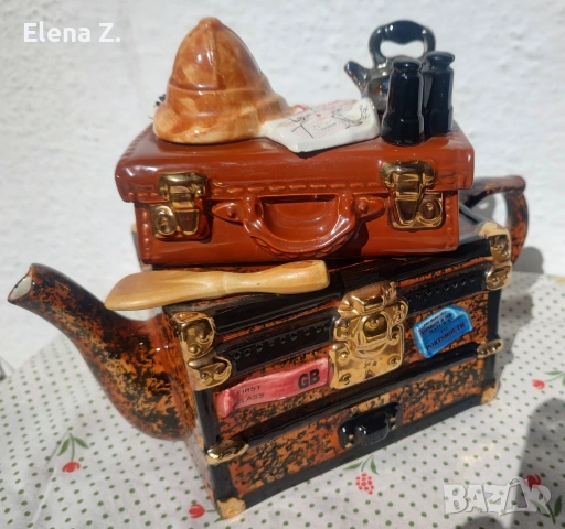 Разкошен винтидж чайник Африканско сафари 