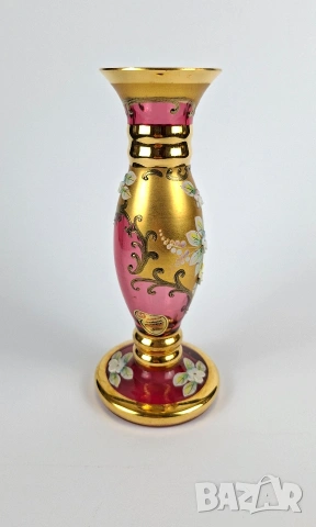 Ръчно рисувана ваза Joska (Германия), снимка 4 - Вази - 53201363