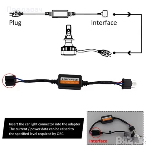 Led Canbus H7 H11 декодер.Цена за два броя, снимка 3 - Части - 51887829