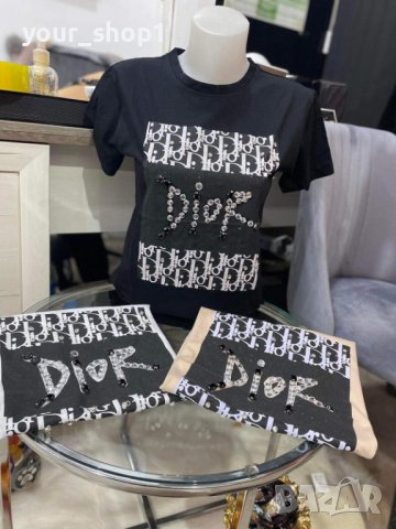 2 цвята дамски тениски Dior, снимка 2 - Тениски - 39867076