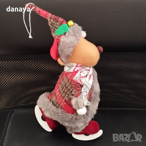 4157 Коледна украса за окачване Еленче с кънки, 20см, снимка 5 - Декорация за дома - 42559796