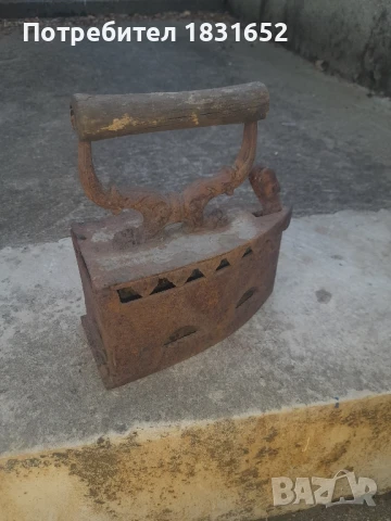 Стара ютия на жар, снимка 6 - Антикварни и старинни предмети - 50689626