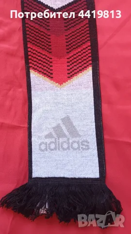 Футболно шалче ADIDAS - Германия (Deutschland DFB), старото класическо лого на Adidas, фенски шал, снимка 4 - Фен артикули - 55963509