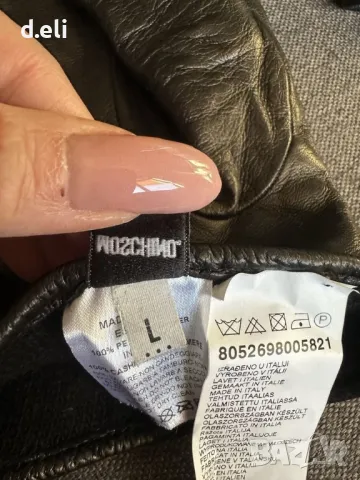 Unisex MOSCHINO Original Size L 100% Кожа Страхотни ръкавици , снимка 7 - Ръкавици - 48237942