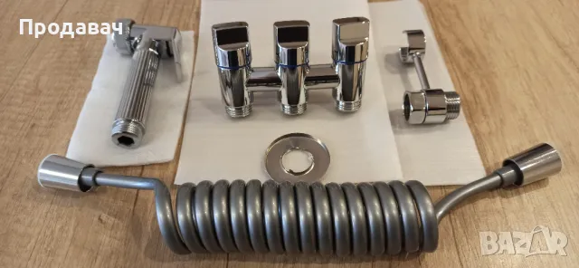 Хигиенен душ за тоалетна или биде с троен кран , снимка 3 - Душове - 49845617