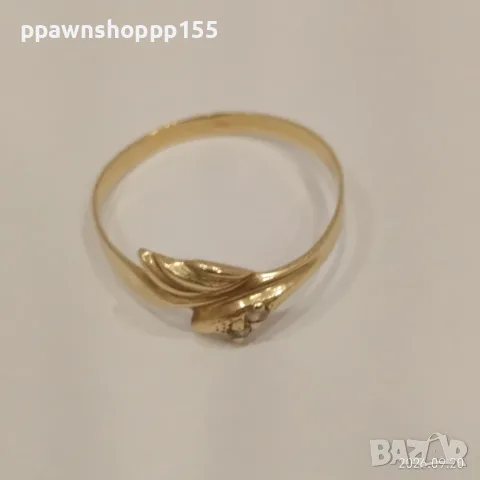 Фин дамски златен пръстен 14K (585) с камъчета – 1.54 гр. [ПРОМО ЦЕНА]