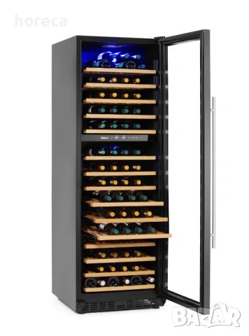 Охладител за вино - 2 зони, 160 бутилки, от 5 до 22˚C