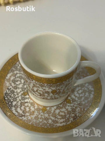 Луксозен позлатен порцеланов сервиз за кафе , снимка 9 - Сервизи - 53379524