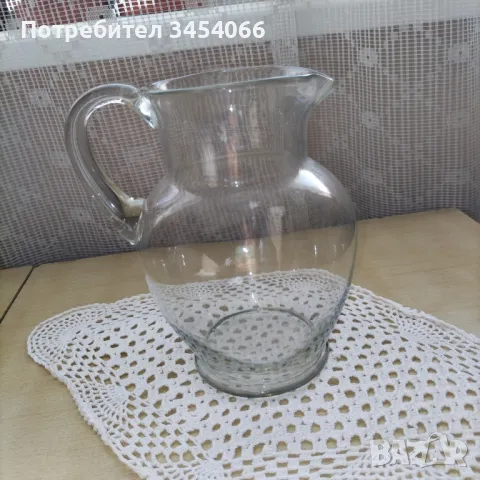 Стъклена кана-1л., снимка 2 - Сервизи - 50090274