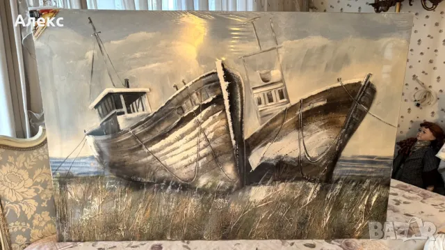 120см/ 80см Голяма Италианска 3D картина– масло на платно., снимка 3 - Картини - 49453475