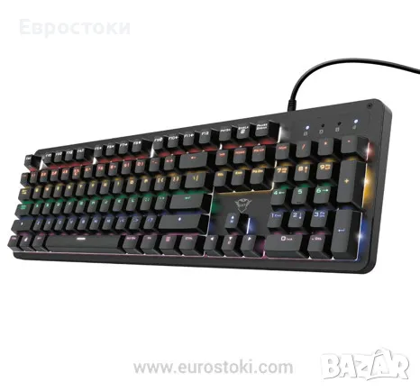 Механична клавиатура Trust Gaming GXT 1863, превключватели Outemu RED, N-key rollover, Anti-ghosting
