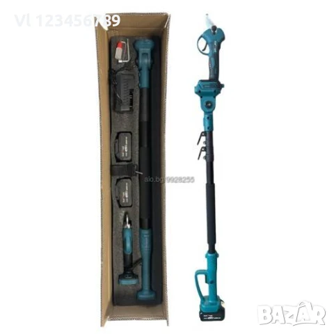 Акумулаторна лозарска ножица KraftRoyal 36V 8AH с Телескопичен прът 2.5м, снимка 3 - Градински инструменти - 51180217