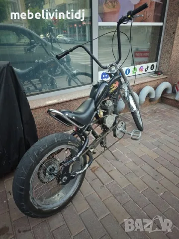 Вело мотоциклет (чопър) с 50cc двигател, снимка 4 - Мотоциклети и мототехника - 55868130