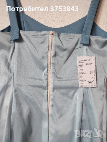 Рокля - гълъбово синьо, снимка 5 - Рокли - 51065410