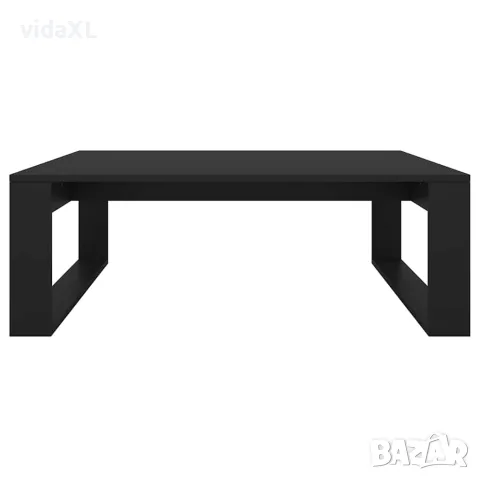 vidaXL Маса за кафе, черна, 100x100x35 см, инженерно дърво, снимка 4 - Маси - 56147837