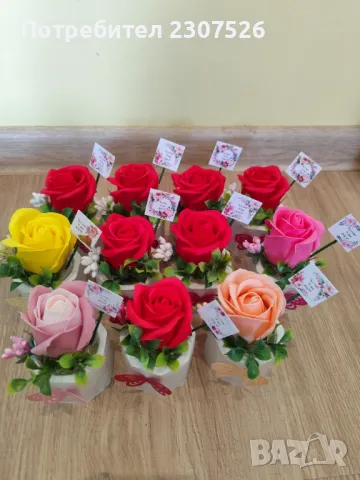 Кашпи с рози, снимка 8 - Подаръци за рожден ден - 49093423