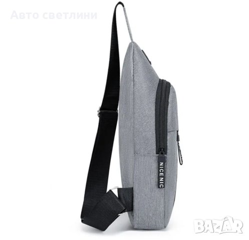 Модна нова едноцветна мъжка чанта,Външна ежедневна модна чанта през рамо, снимка 3 - Чанти - 41386609