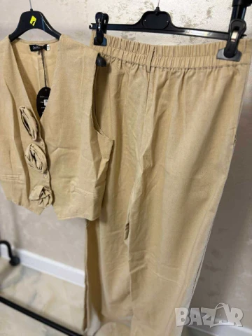 Комплект две части - елек и панталон 3Д декорация с рози , снимка 2 - Комплекти - 50922568