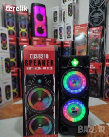 @ Нова ZQS 8210 2х8 120W 6500mah 2 микрофона ПРЕНОСИМА КАРАОКЕ КОЛОНА От вносител 12 месеца гаранци, снимка 7 - Тонколони - 53165310