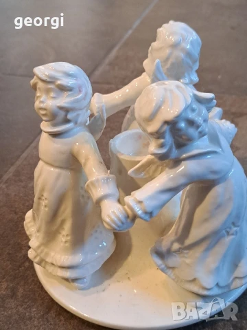 порцеланов свещник с ангелчета Goebel , снимка 3 - Декорация за дома - 50855858