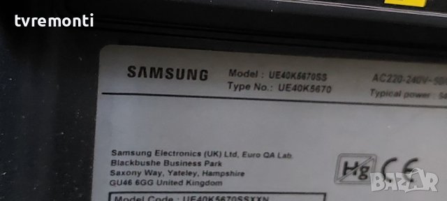 original t-con RUNTK 5538TP ZB for Samsung UE40K5670SU дисплей CY-KK040BGSV2H, снимка 6 - Части и Платки - 40957413