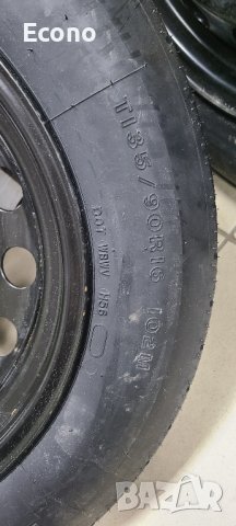 Резервна гума T135/90R16, с джанта 16 цола 5x112 за VW AUDI Q7 Q5, MERCEDES и др., снимка 5 - Гуми и джанти - 44295924