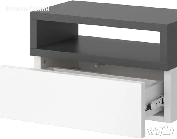 Нощно шкафче Vicco Urbano, антрацит/бяло, 45 x 28 см, снимка 3 - Шкафове - 50556674