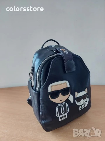 Черна раница Karl Lagerfeld/SG91c, снимка 4 - Раници - 51257619
