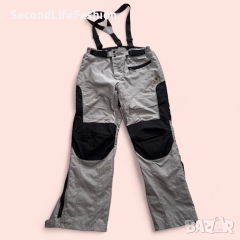 Мотоциклетни панталони Cordura, наколенки, размер XL, сиво-черни, мъжки мото панталон 