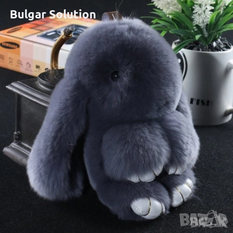 🧸Ключодържател Заешка Кожа - Пухкаво Мекичко Зайче 14см [Заек], снимка 4 - Плюшени играчки - 52284384