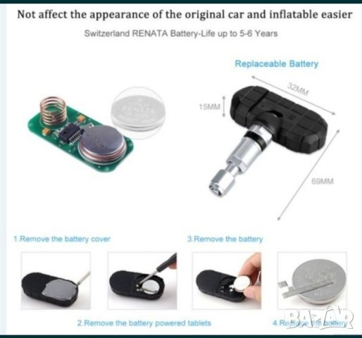 Система за следене на налягането в гумите( TPMS) 				

, снимка 6 - Аксесоари и консумативи - 41889520