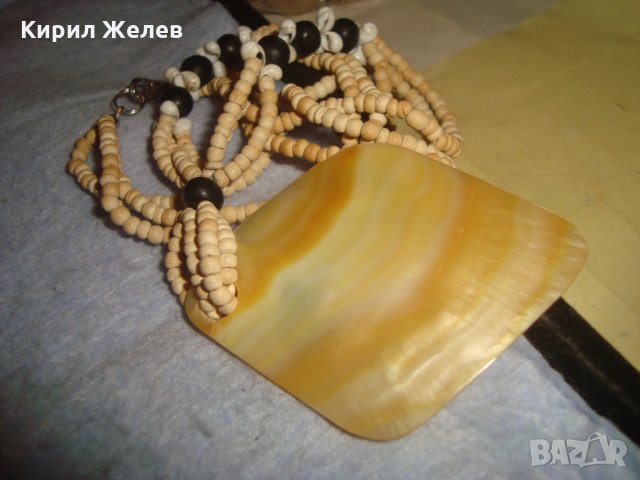 СКЪПОЦЕННА СЕДЕФЕНА ХЕНД-МЕЙД АРТ МЪНИСТЕНА ОГЪРЛИЦА КРАЛСКИ СЕДЕФ 15108, снимка 7 - Колиета, медальони, синджири - 35997643