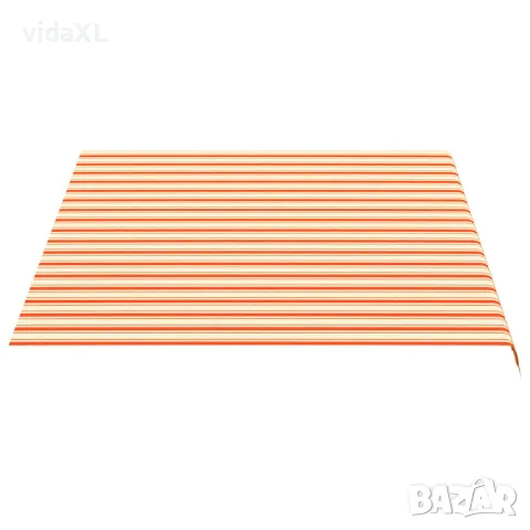 vidaXL Резервен плат за тента, жълт и оранжев, 400x300 см, полиестер, снимка 4 - Облицовки - 56146591