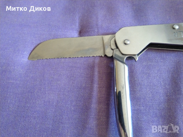 Нож назъбен за лява ръка нов Clipper fully tempered made in italy 120х75мм, снимка 11 - Ножове - 36245660
