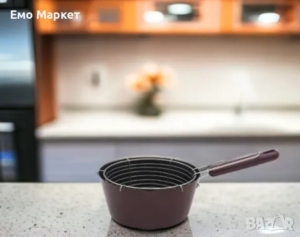 Касерола с кошница Rosberg R51213B, 22см, въглеродна стомана, снимка 2 - Съдове за готвене - 49412876