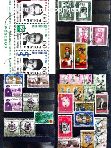 Малък класьор с марки/Полша . Колумбия/, снимка 6 - Филателия - 48175285