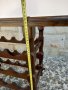 Дървена етажерка за вино масив, снимка 4