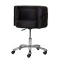 Козметичен стол - табуретка с облегалка Deco - сребриста/черна 49/62 см, снимка 2
