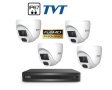 FULL-HD TVT Комплект за Видеонаблюдение с  куполни камери, снимка 1 - HD камери - 41210750