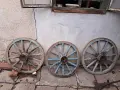 Дървено колело на каруца, снимка 1