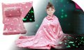 Magic Blanket Детско Розово/Сиво светещо в тъмното плюшено одеяло , снимка 3