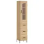 vidaXL Висок шкаф, сонома дъб, 34,5x34x180 см, инженерно дърво, снимка 1
