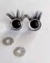 12мм, 16мм и 20мм 3D безопасни очички с мигли за амигуруми,  плетени играчки, снимка 3