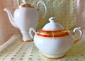 Пълен английски порцеланов сервиз, костен порцелан, снимка 6