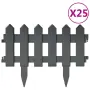 vidaXL Кантове за тревни площи, 25 бр, антрацит, 10 м, PP, снимка 1