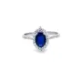 Златен пръстен със сапфир 0.77Ct. и диаманти 0.31Ct. чистота:SI размер:54 модел:42927-1, снимка 2