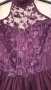Мини рокля NOVA дантела тюл тъмнолилав Lorreti, снимка 2